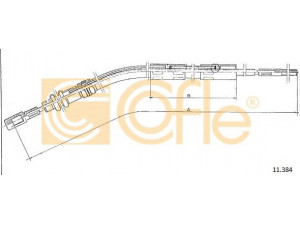 COFLE 11.384 sankabos trosas 
 Dviratė transporto priemonės -> Kabeliai ir tachometro velenaai -> Sankabos trosas
93042340103, 93042340105, 93043440105