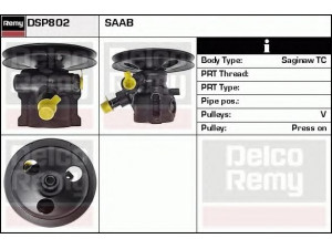 DELCO REMY DSP802 hidraulinis siurblys, vairo sistema 
 Vairavimas -> Vairo pavara/siurblys
9101585