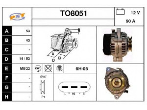 SNRA TO8051 kintamosios srovės generatorius 
 Elektros įranga -> Kint. sr. generatorius/dalys -> Kintamosios srovės generatorius
270600B010