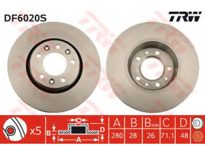 TRW DF6020S stabdžių diskas 
 Dviratė transporto priemonės -> Stabdžių sistema -> Stabdžių diskai / priedai
424920, 424921, 424987, 4249J9