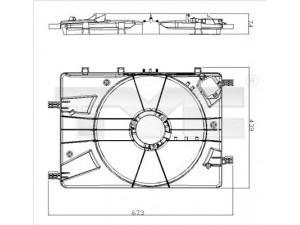 TYC 825-0016-1 atrama, aušinimo ventiliatorius 
 Aušinimo sistema -> Radiatoriaus ventiliatorius
1314001, 13289626