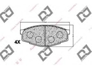 DJ PARTS BP1209 stabdžių trinkelių rinkinys, diskinis stabdys 
 Techninės priežiūros dalys -> Papildomas remontas
AY040-TY028, AY040TY028, 04465-22010