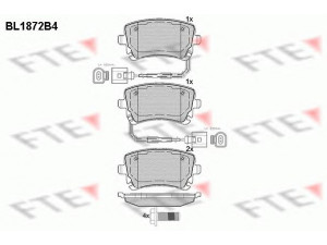 FTE BL1872B4 stabdžių trinkelių rinkinys, diskinis stabdys 
 Techninės priežiūros dalys -> Papildomas remontas
3D0 698 451, 3D0 698 451 A, 3D0 698 451