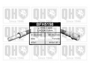 QUINTON HAZELL BFH5198 stabdžių žarnelė 
 Stabdžių sistema -> Stabdžių žarnelės
FBH 6603, 1 044 504, 7M0 611 776C