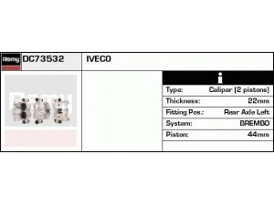 DELCO REMY DC73532 stabdžių apkaba 
 Dviratė transporto priemonės -> Stabdžių sistema -> Stabdžių apkaba / priedai
42536626, 42536630, 42548187, 42559617