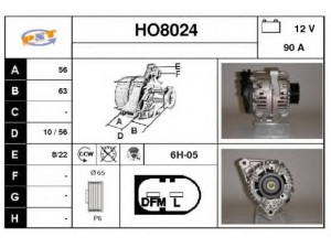 SNRA HO8024 kintamosios srovės generatorius 
 Elektros įranga -> Kint. sr. generatorius/dalys -> Kintamosios srovės generatorius
31100PDAE01
