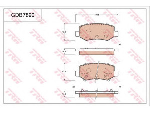 TRW GDB7890 stabdžių trinkelių rinkinys, diskinis stabdys 
 Techninės priežiūros dalys -> Papildomas remontas
1075742000