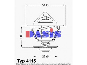 AKS DASIS 750507N termostatas, aušinimo skystis 
 Aušinimo sistema -> Termostatas/tarpiklis -> Thermostat