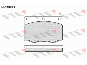 FTE BL1100A1 stabdžių trinkelių rinkinys, diskinis stabdys 
 Techninės priežiūros dalys -> Papildomas remontas
1576947, 1619145, 1641022, 1650317