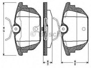 BOSCH 0 986 TB2 780 stabdžių trinkelių rinkinys, diskinis stabdys 
 Techninės priežiūros dalys -> Papildomas remontas
77362242, 9950853, 9950865, 77362087