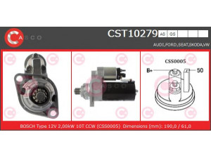 CASCO CST10279GS starteris 
 Elektros įranga -> Starterio sistema -> Starteris
1111210, 1147432, YM2111000BA, YM2111000BB