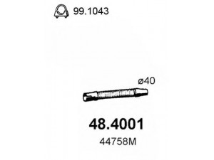 ASSO 48.4001 išleidimo kolektorius 
 Išmetimo sistema -> Išmetimo vamzdžiai
0012945200, 33005L, 38685X, 44758M