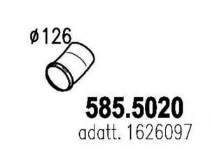 ASSO 585.5020 išleidimo kolektorius 
 Išmetimo sistema -> Išmetimo vamzdžiai
1626097, 5010626109, 7401626097