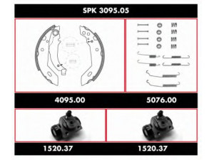 REMSA SPK 3095.05 stabdžių rinkinys, būgniniai stabdžiai 
 Stabdžių sistema -> Būgninis stabdys -> Stabdžių remonto rinkinys