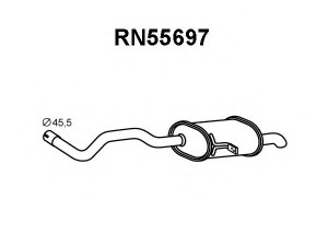 VENEPORTE RN55697 galinis duslintuvas 
 Išmetimo sistema -> Duslintuvas
8200276011