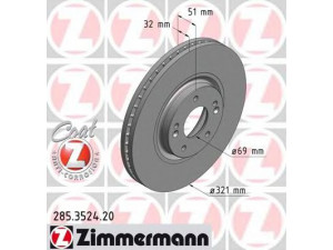 ZIMMERMANN 285.3524.20 stabdžių diskas 
 Dviratė transporto priemonės -> Stabdžių sistema -> Stabdžių diskai / priedai
51712-3J500