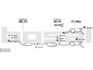 BOSAL 052.220.00 išmetimo sistema 
 Išmetimo sistema -> Išmetimo sistema, visa