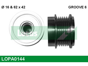LUCAS ENGINE DRIVE LOPA0144 laisvos eigos sankaba, kint. sr. generatorius 
 Diržinė pavara -> Laisvos eigos sankaba, kint. sr. generatorius
55564350, 55571966
