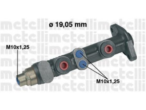 METELLI 05-0062 pagrindinis cilindras, stabdžiai 
 Stabdžių sistema -> Pagrindinis stabdžių cilindras
4335748, 4373638, 4394441, 790663