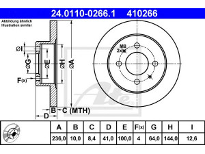ATE 24.0110-0266.1 stabdžių diskas 
 Dviratė transporto priemonės -> Stabdžių sistema -> Stabdžių diskai / priedai
MB857762, MB857763, MR249357