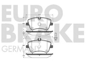 EUROBRAKE 5502223345 stabdžių trinkelių rinkinys, diskinis stabdys 
 Techninės priežiūros dalys -> Papildomas remontas
0034202520, 0034202620, 0034204520