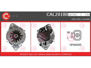 CASCO CAL20180AS kintamosios srovės generatorius 
 Elektros įranga -> Kint. sr. generatorius/dalys -> Kintamosios srovės generatorius
8973695080, LR1100507
