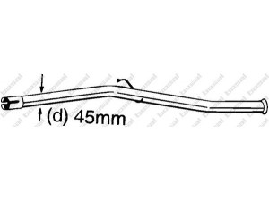 BOSAL 889-161 remonto vamzdis, katalizatorius 
 Išmetimo sistema -> Išmetimo vamzdžiai