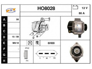 SNRA HO8028 kintamosios srovės generatorius 
 Elektros įranga -> Kint. sr. generatorius/dalys -> Kintamosios srovės generatorius
31100PELE01, 31100PEMG01, CJV78