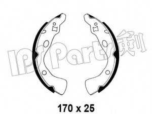 IPS Parts IBL-4330 stabdžių trinkelė 
 Stabdžių sistema -> Būgninis stabdys -> Stabdžių įdėklas/ trinkelė
D001-26-28Z, DA15-26-28Z, GJ82-26-28ZB