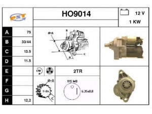 SNRA HO9014 starteris 
 Elektros įranga -> Starterio sistema -> Starteris
31200PK2006, 31200PK2016, 31200PK2026