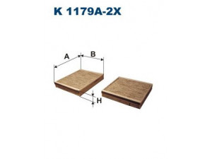 FILTRON K1179A-2x filtras, salono oras 
 Techninės priežiūros dalys -> Techninės priežiūros intervalai
1609428180, 6447VX, 647990