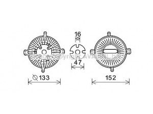 AVA QUALITY COOLING MSC523 sankaba, radiatoriaus ventiliatorius 
 Aušinimo sistema -> Radiatoriaus ventiliatorius
1162000622, 1162000722, 1162000822