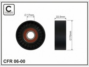 CAFFARO 06-00 kreipiantysis skriemulys, V formos rumbuotas diržas 
 Diržinė pavara -> V formos rumbuotas diržas/komplektas -> Laisvasis/kreipiamasis skriemulys
04891660AA, 1662020119, 1662020419