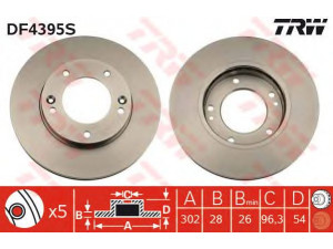 TRW DF4395S stabdžių diskas 
 Dviratė transporto priemonės -> Stabdžių sistema -> Stabdžių diskai / priedai
517123E000, 517123E300