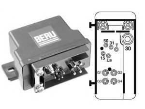 BERU GR074 valdymo blokas, kaitinimo žvakių sistema 
 Elektros įranga -> Valdymo blokai
006 545 88 32, 008 545 00 32