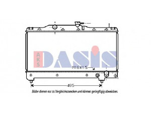 AKS DASIS 210440N radiatorius, variklio aušinimas 
 Aušinimo sistema -> Radiatorius/alyvos aušintuvas -> Radiatorius/dalys
1640074820, 1640074840