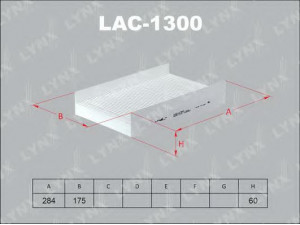 LYNXauto LAC-1300 filtras, salono oras 
 Techninės priežiūros dalys -> Techninės priežiūros intervalai
6447.KK, 6447.NT, 6447.TL, E146155