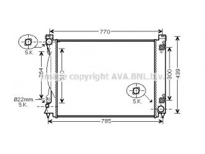 AVA QUALITY COOLING AI2231 radiatorius, variklio aušinimas 
 Aušinimo sistema -> Radiatorius/alyvos aušintuvas -> Radiatorius/dalys
4F0121251AA, 4F0121251AF, 4F0121251M