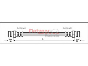 METZGER 4114707 stabdžių žarnelė 
 Stabdžių sistema -> Stabdžių žarnelės
1H0 611 775, 1H0 611 775