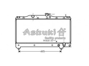 ASHUKI T781-01 radiatorius, variklio aušinimas 
 Aušinimo sistema -> Radiatorius/alyvos aušintuvas -> Radiatorius/dalys
16400-15380/74820/40, 16400-74820