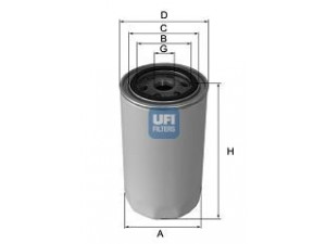 UFI 23.291.00 alyvos filtras 
 Filtrai -> Alyvos filtras
1109-P8, 034115561A