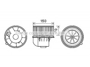 PRASCO VW8354 elektrovariklis, vidinis pūtiklis 
 Šildymas / vėdinimas -> Orpūtė/dalys
1038587, 1101897, 7367246, 95NW18456AB