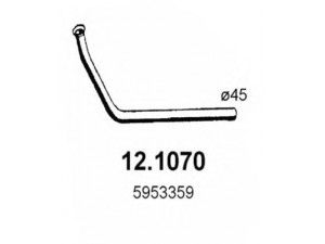 ASSO 12.1070 išleidimo kolektorius 
 Išmetimo sistema -> Išmetimo vamzdžiai
5953359