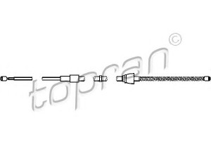 TOPRAN 111 212 trosas, stovėjimo stabdys 
 Stabdžių sistema -> Valdymo svirtys/trosai
6Q0 609 721B, 6Q0 609 721D, 6Q0 609 721H