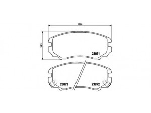 BREMBO P 30 018 stabdžių trinkelių rinkinys, diskinis stabdys 
 Techninės priežiūros dalys -> Papildomas remontas
581011FA50, 581012CA10, 581012CA11