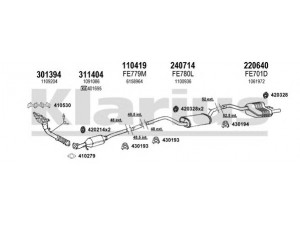 KLARIUS 361540E išmetimo sistema 
 Išmetimo sistema -> Išmetimo sistema, visa