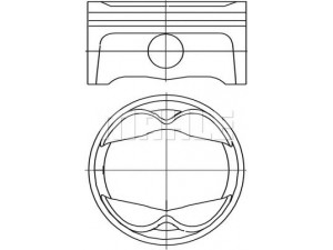 MAHLE ORIGINAL 627 23 01 stūmoklis 
 Variklis -> Cilindrai/stūmokliai