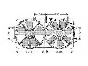 AVA QUALITY COOLING MZ7519 ventiliatorius, radiatoriaus 
 Aušinimo sistema -> Oro aušinimas
FS1G15025B, FSM315035A