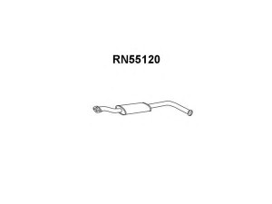 VENEPORTE RN55120 vidurinis duslintuvas 
 Išmetimo sistema -> Duslintuvas
7700803757, 7700832927, 7700844883