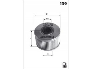 MECAFILTER ELG5292 kuro filtras 
 Techninės priežiūros dalys -> Papildomas remontas
1640500QAC, 4412830, 4430059, 93161121